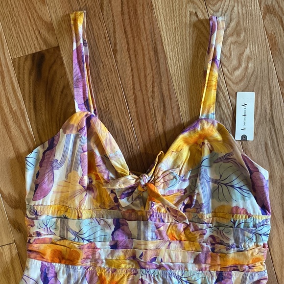 Anthropologie x Cecilia Pettersson! Tie Front Floral Midi Dress NWT! - Picture 4 of 12